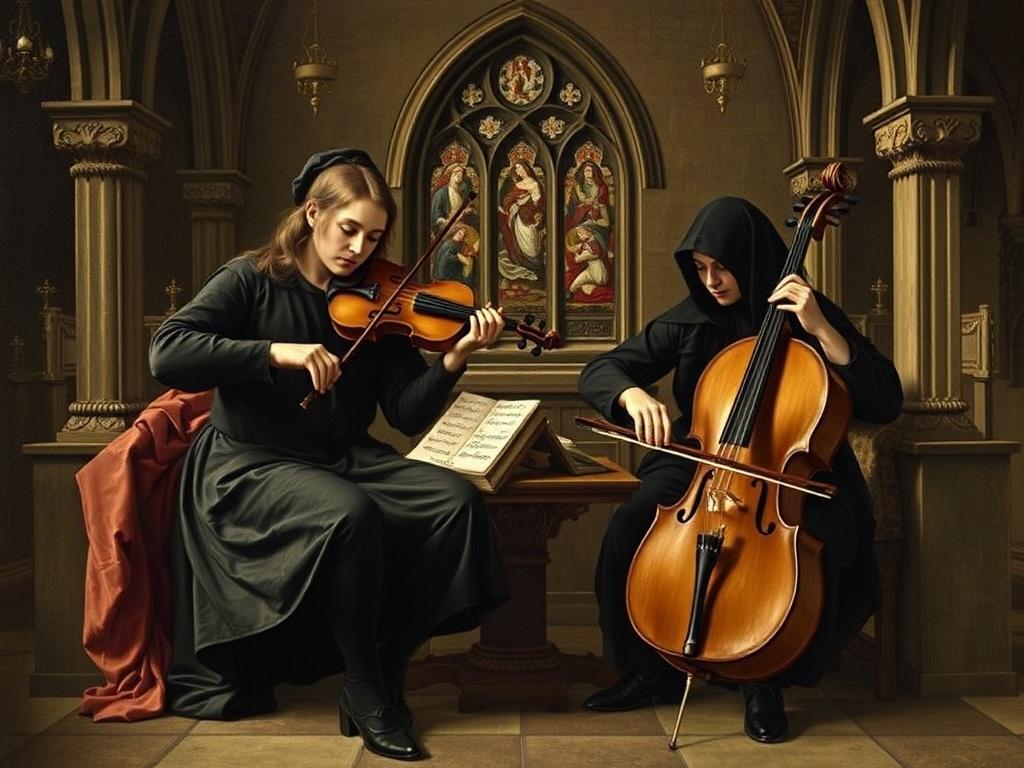 За гранью камня и тени: как скрипка и виолончель формируют готический звук
