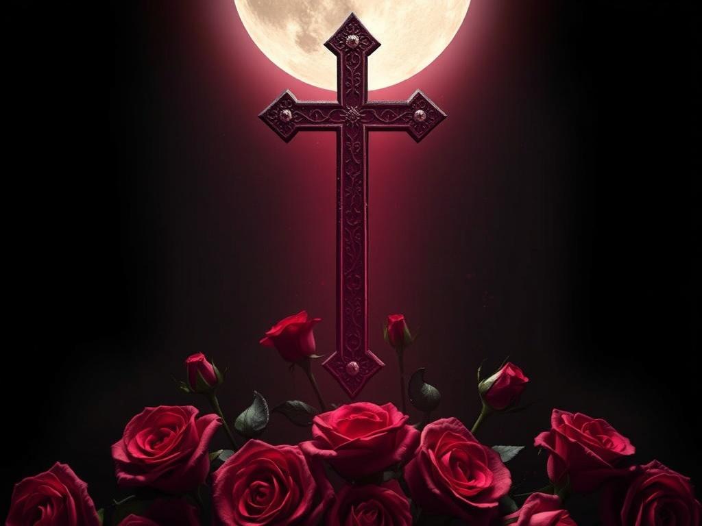 Символика в готической музыке: кресты, розы, луна